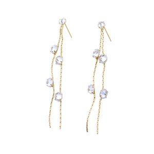 Aura Sparkle Drop Earrings- Sterling Silver